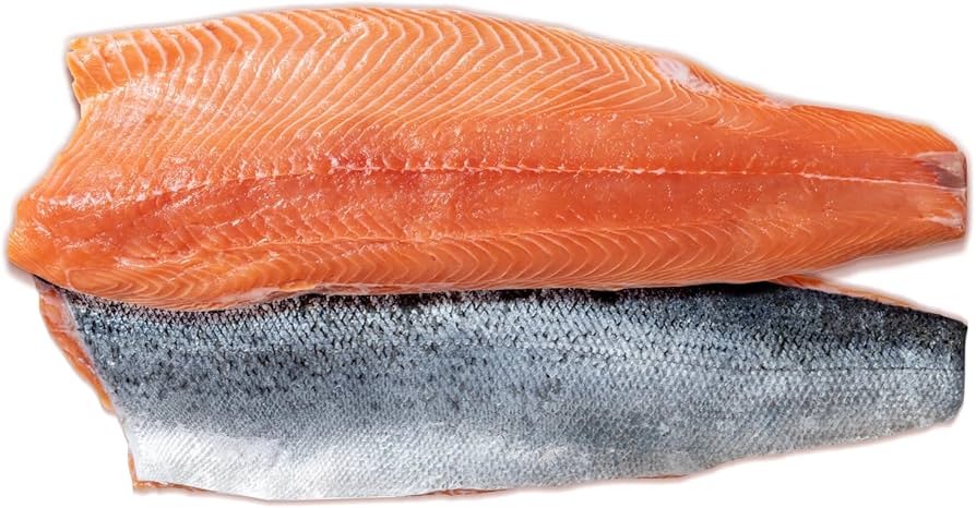 Salmon Chile Frzn Fillet 2-4lb Skin On