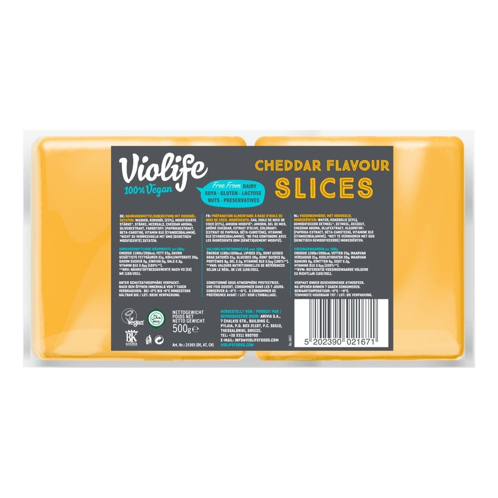 Violife - Vegan Kaas Cheddar pak 500 gr