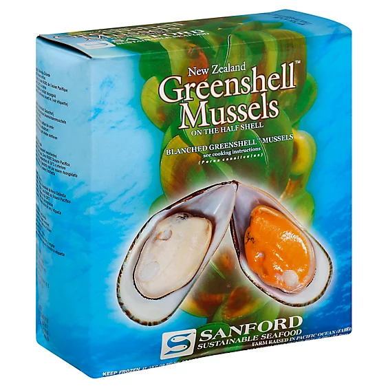Mussels Green Lip Half Shelled 10 lbs