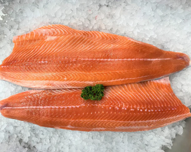  Atlantic Canadian Salmon Filet Trim Scaled  3/4 lbs
