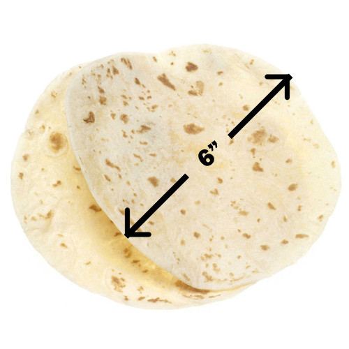 [WH1-D-GFH-3] White Flour Soft Tortillas 6"