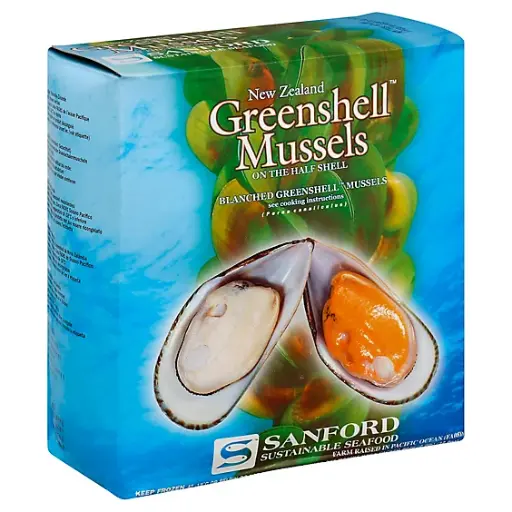 [Halp-Mussels Green Lip Half Shelled 10 lbs] Mussels Green Lip Half Shelled 10 lbs